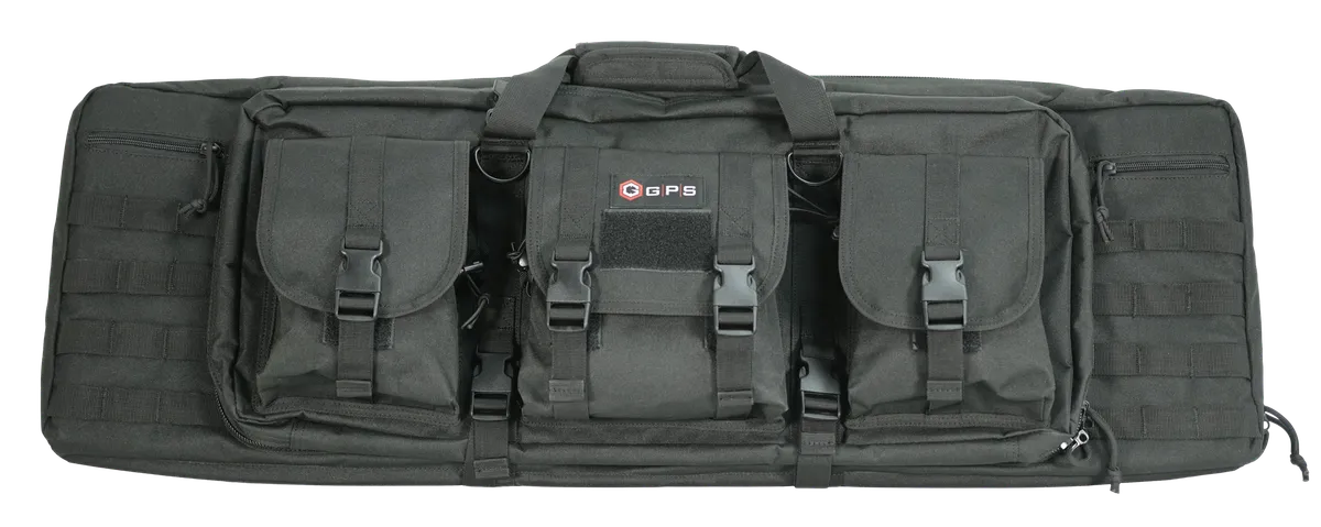 Double 36" Black Polyester Rifle Case