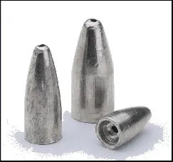1/32 Ounce 15 Piece Worm Sinker - Silver