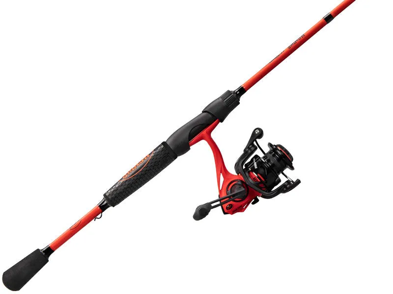 Mach Smash 7 Foot 6.2:1 Gear Ratio 10 Pound 145 Yard Spinning Combo - Orange/Black