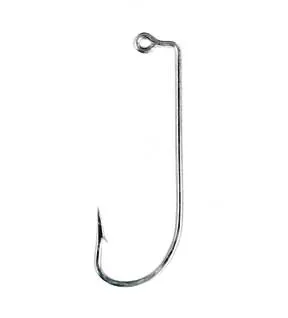 Size 5/0 100-Piece Non Offset 90 Degree O'Shaughnessy Jig Hook - Silver