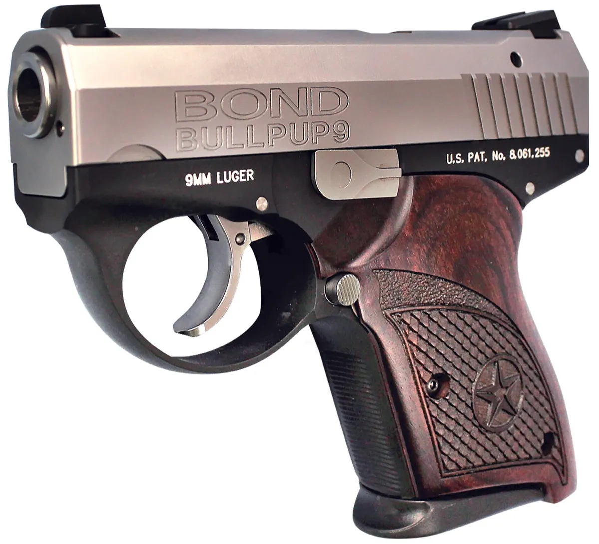 Bullpup9 3.35" 8 Round 9mm Pistol - Rosewood Grip