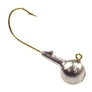 Round 3/8 Ounce 6 Cavity Tapered Barb Collar Jig Mold - Silver