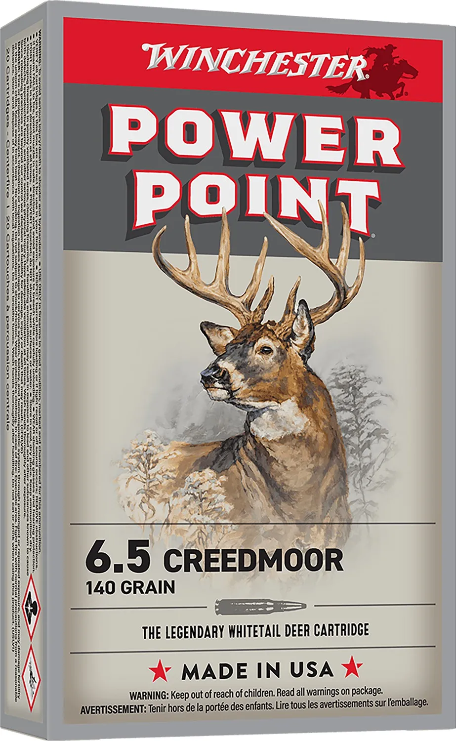 Power-Point 140 gr 6.5mm Creedmoor Rifle Ammo - 20 Round Box