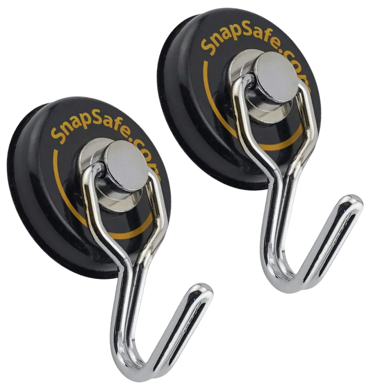 SnapSafe 1 Inch Magnetic Swivel Hooks - 2 Pack