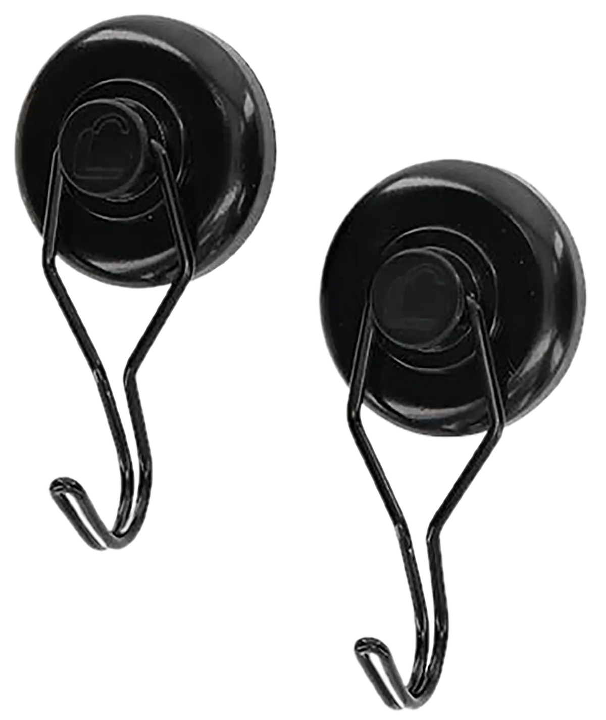 Lockdown Black Steel Magnetic Hooks - 2 Pack