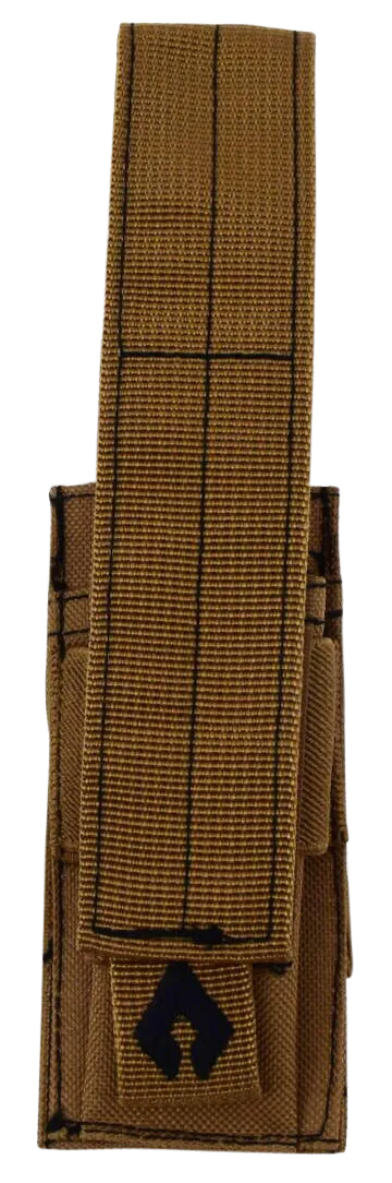 Single MOLLE Pistol Magazine Pouch - Tan