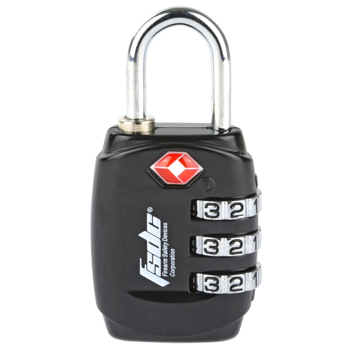 TSA 3-Dial Combo Steel Shackle Lock