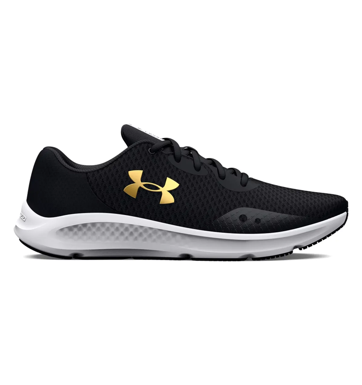 Black/Gold - Men's UA Charged Pursuit 3 Running Shoes