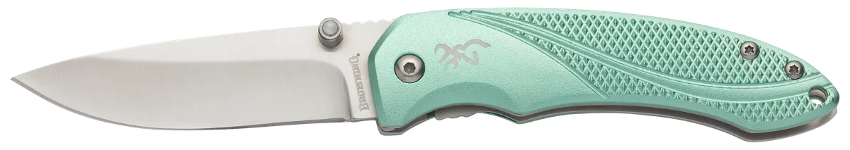 Allure EDC 2.88" Folding Drop Point Plain Folding Knife - Mint Green