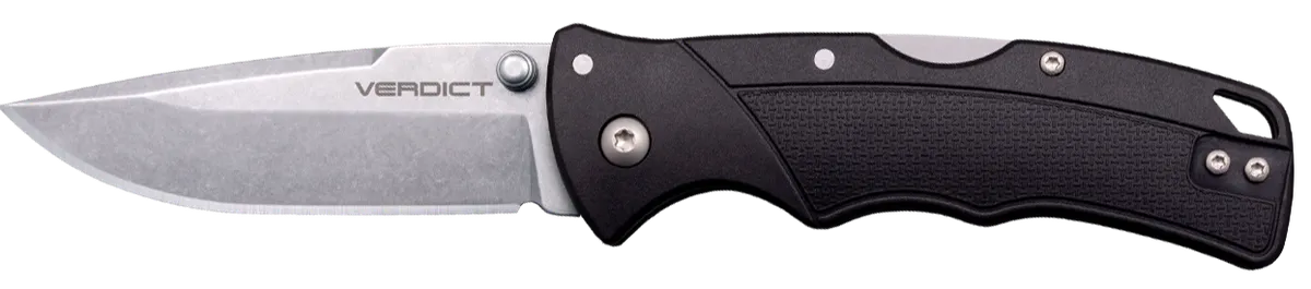 Verdict EDC 3" Tanto Plain Folding Knife - Black