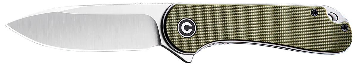 Elementum 2.96" Folding Plain Knife - Green
