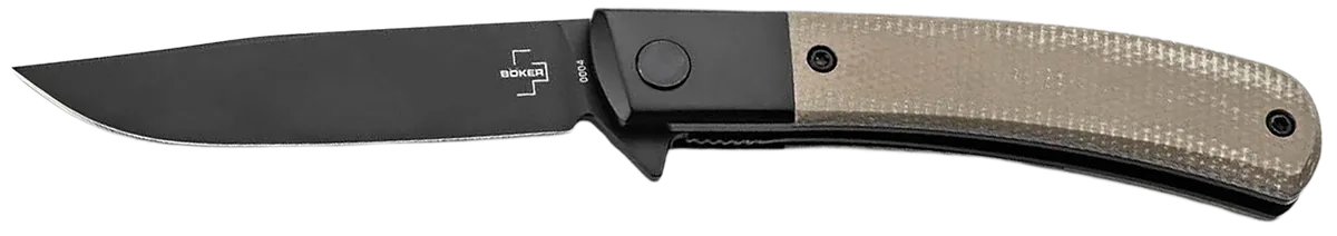Modern Gentleman 2.95" Plain Black Flipper Folding Knive