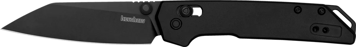 Iridium Mini 3" Folding Reverse Tanto Plain Blade Knife - Black Oxide
