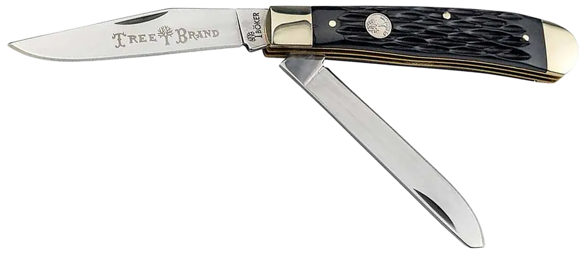 Trapper 2.0 Clip Point/Spey Plain Folding Knife - Black