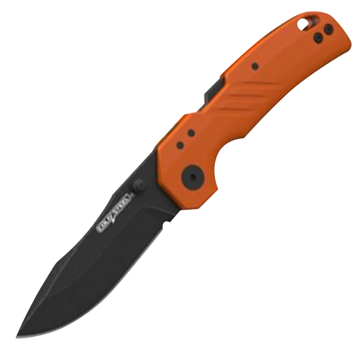 Engage 3" Folding Tanto Plain Knife - Black\Orange