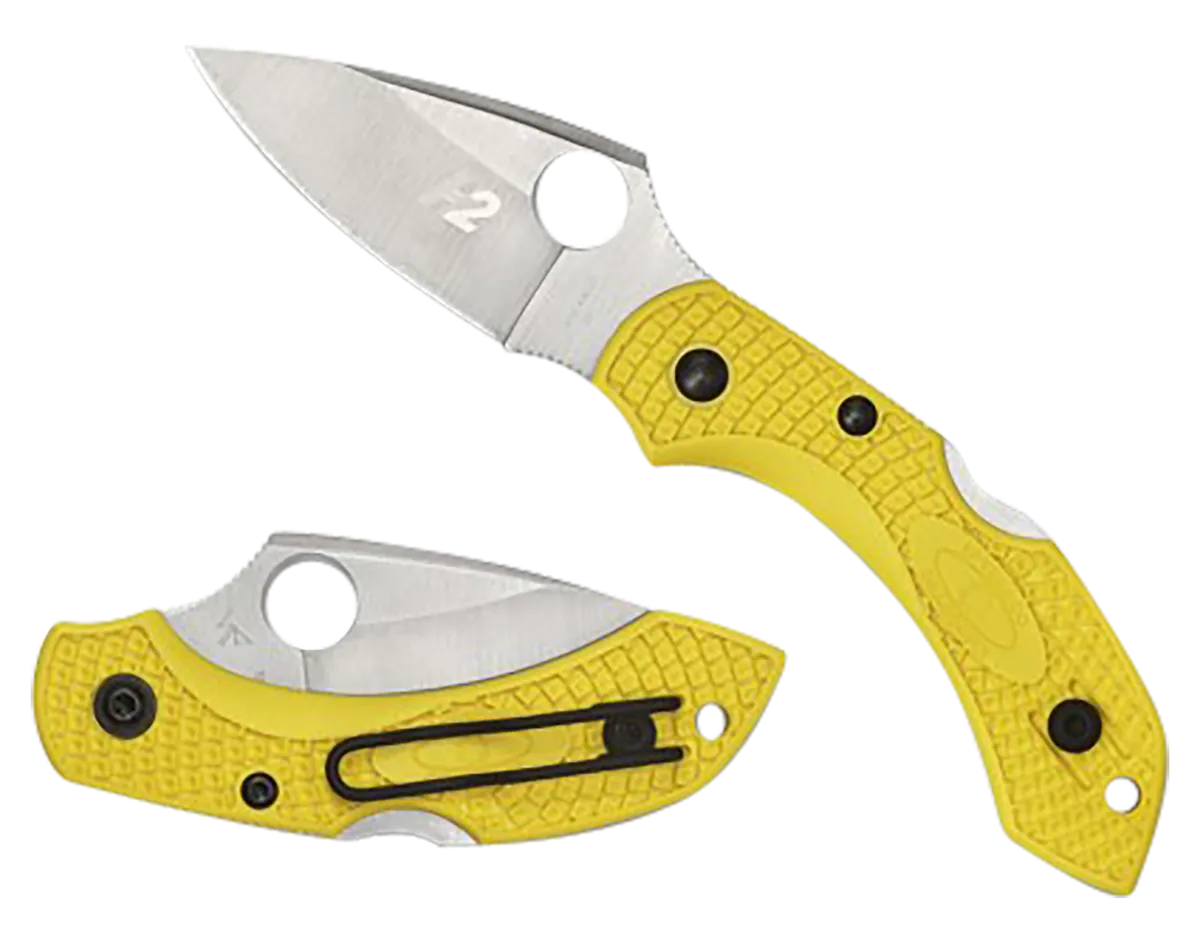 Dragonfly 2 Salt 2.25" Plain Blade Folding Knife - Yellow