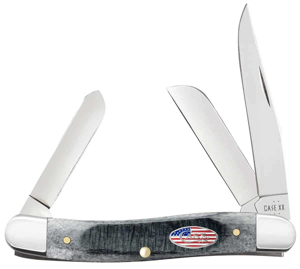 Stockman Stars & Stripes Medium 2.57"/1.88"/1.71" Clip Point/Pen/Sheepsfoot Folding Knife