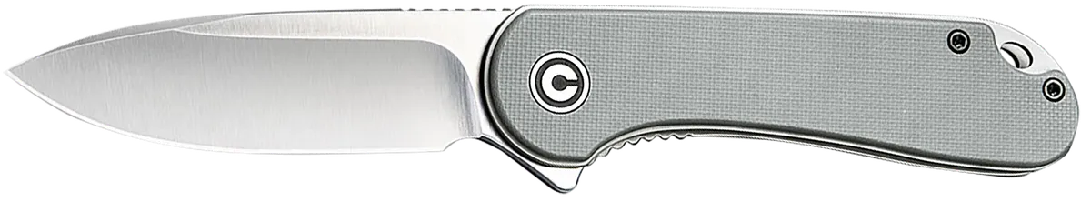 Elementum 2.96" Folding Tanto Plain Knife -  Gray