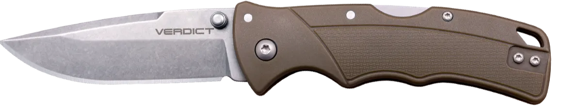 Verdict EDC 3" Tanto Plain Folding Knife - FDE