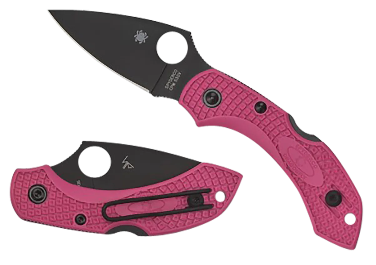 Dragonfly 2 2.30" Plain Blade Folding Knife - Black/Pink
