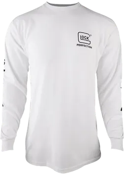 White - Perfection Pre-Shrunk Cotton Long Sleeve Shirt