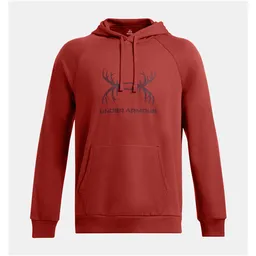 Orange - Men's UA Rival Fleece Antler Hoodie