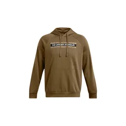 Coyote - Men's UA Rival Fleece Camo Chest Stripe Hoodie