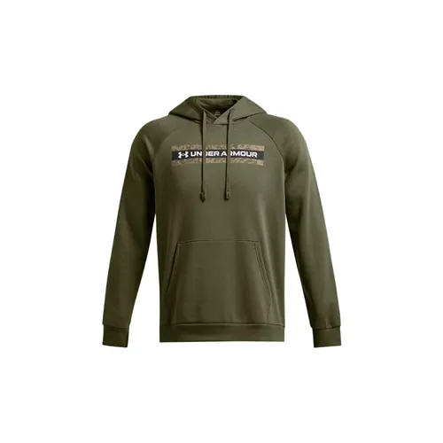 OD Green - Men's UA Rival Fleece Camo Chest Stripe Hoodie
