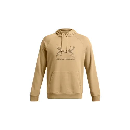 Camel - Men's UA Rival Fleece Antler Hoodie
