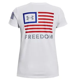 White - Women's UA Freedom Banner T-Shirt