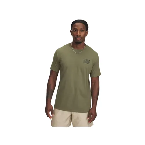 UA M Freedom Left Chest Short Sleeve  T-Shirt