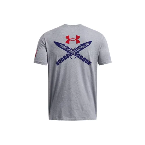 Gray - Back - Men's UA Freedom Spine T-Shirt