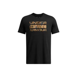 Black/Camel - Stacked Logo Fill T-Shirt