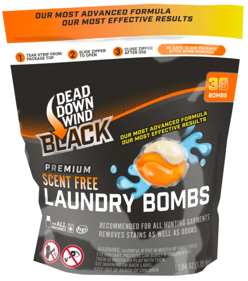 Dead Down Wind BLACK Premium Odor Eliminator Laundry Bombs